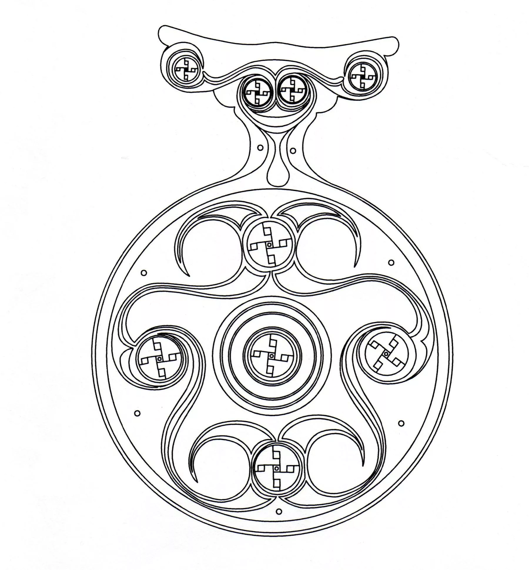Celtic art - 18 (Printable Coloring Page for adults)