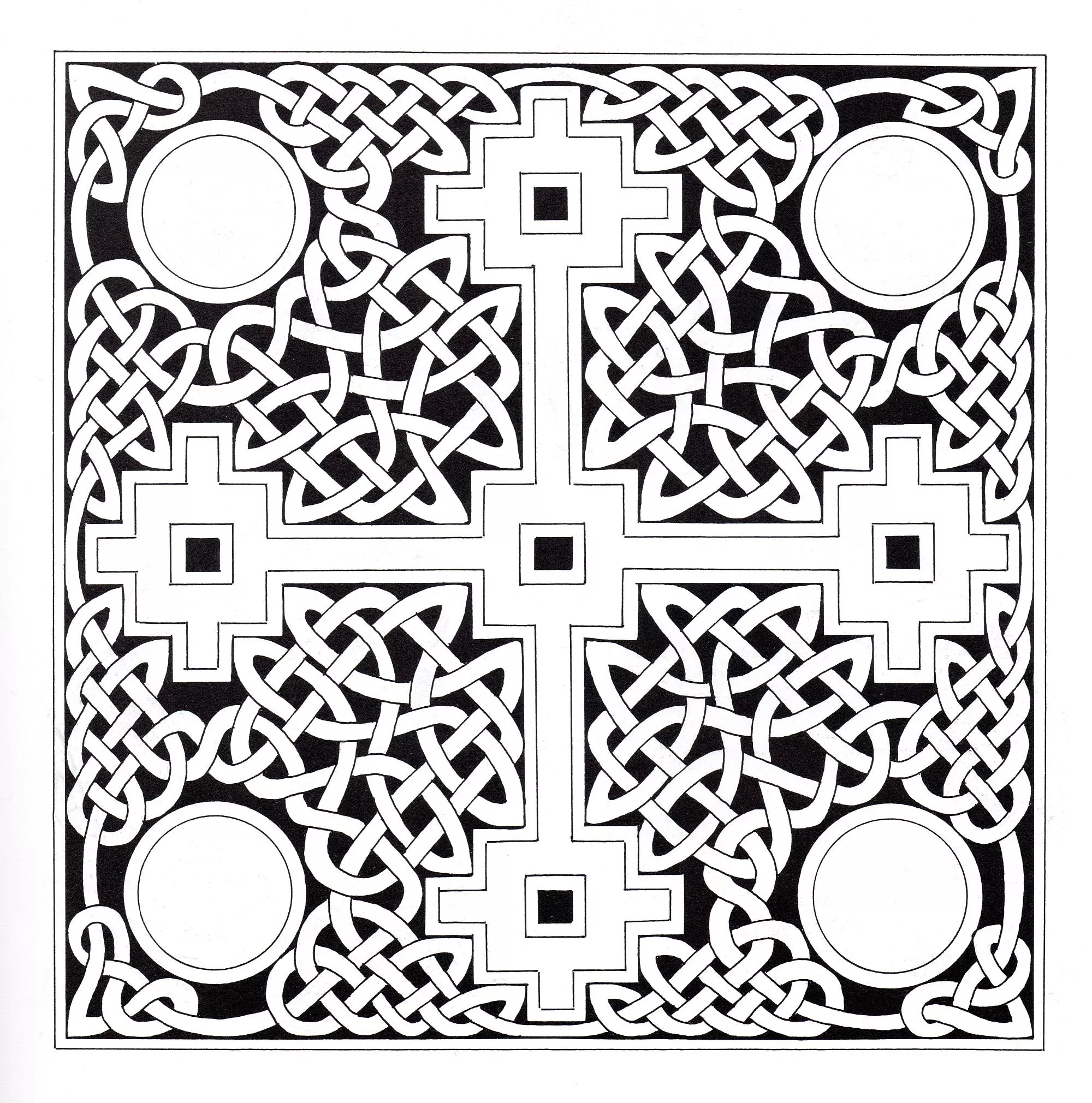 Celtic art - 22 (Printable Coloring Page for adults)