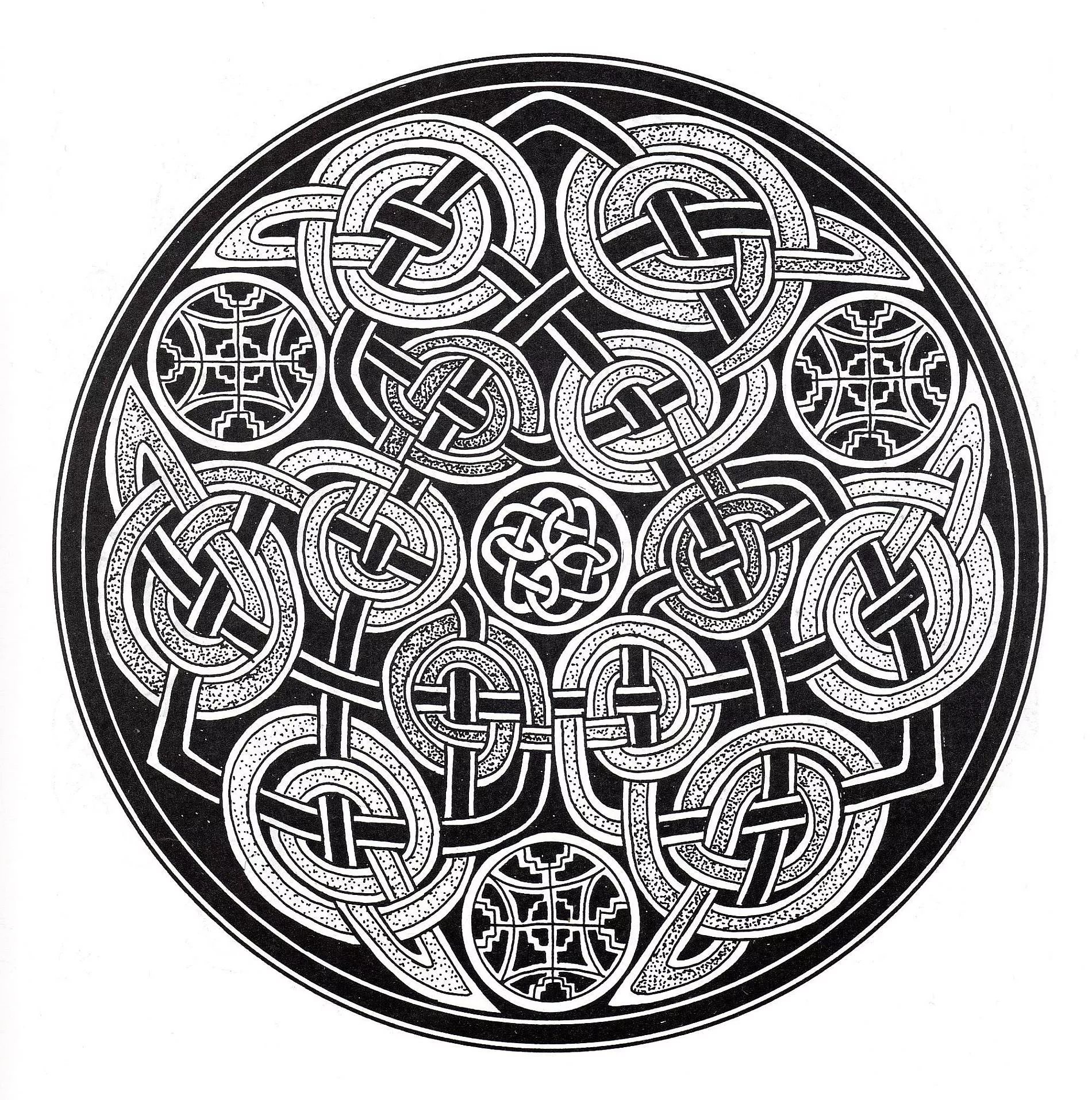 Celtic art - 23 (Printable Coloring Page for adults)