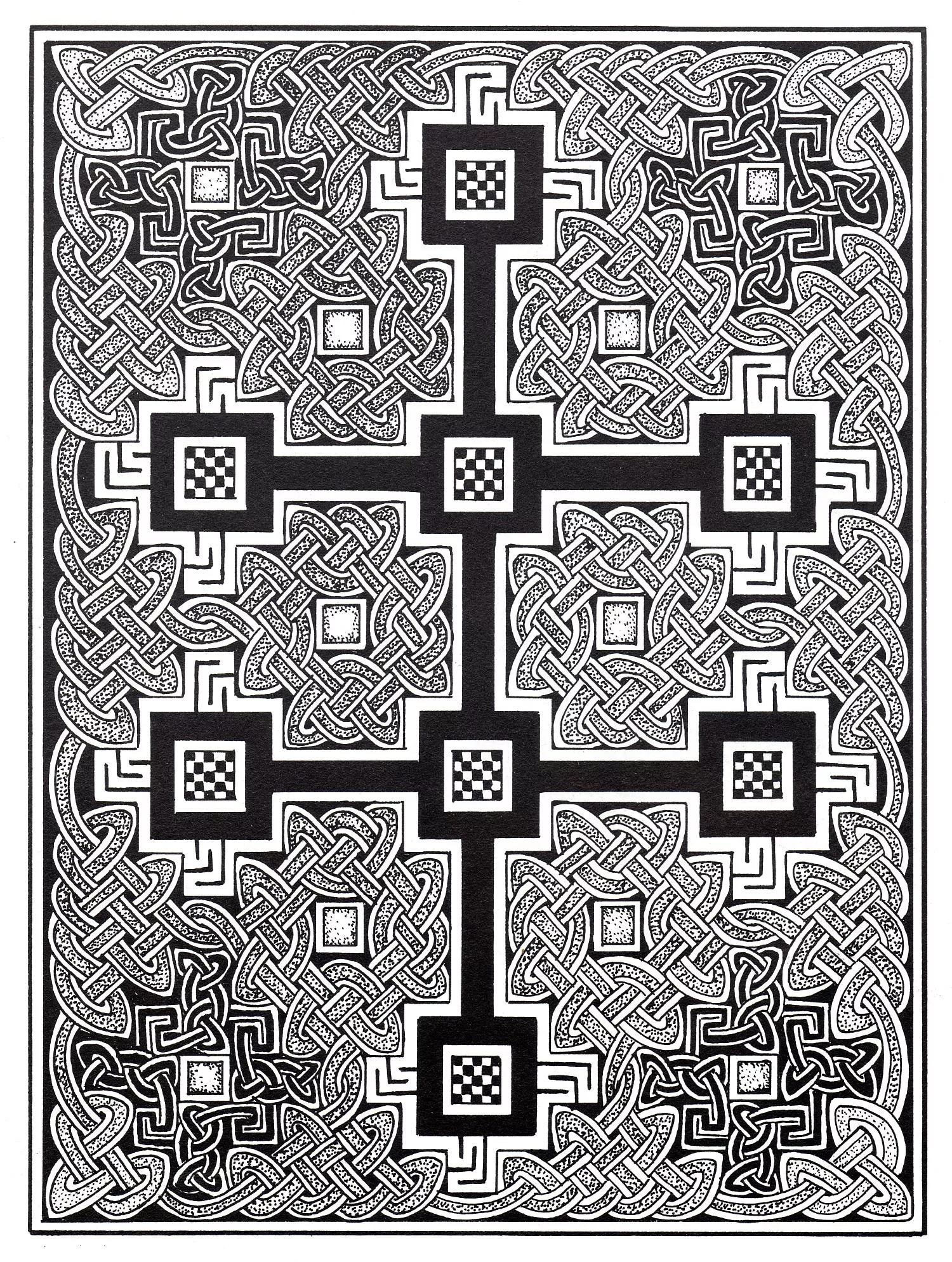Celtic art - 24 (Printable Coloring Page for adults)