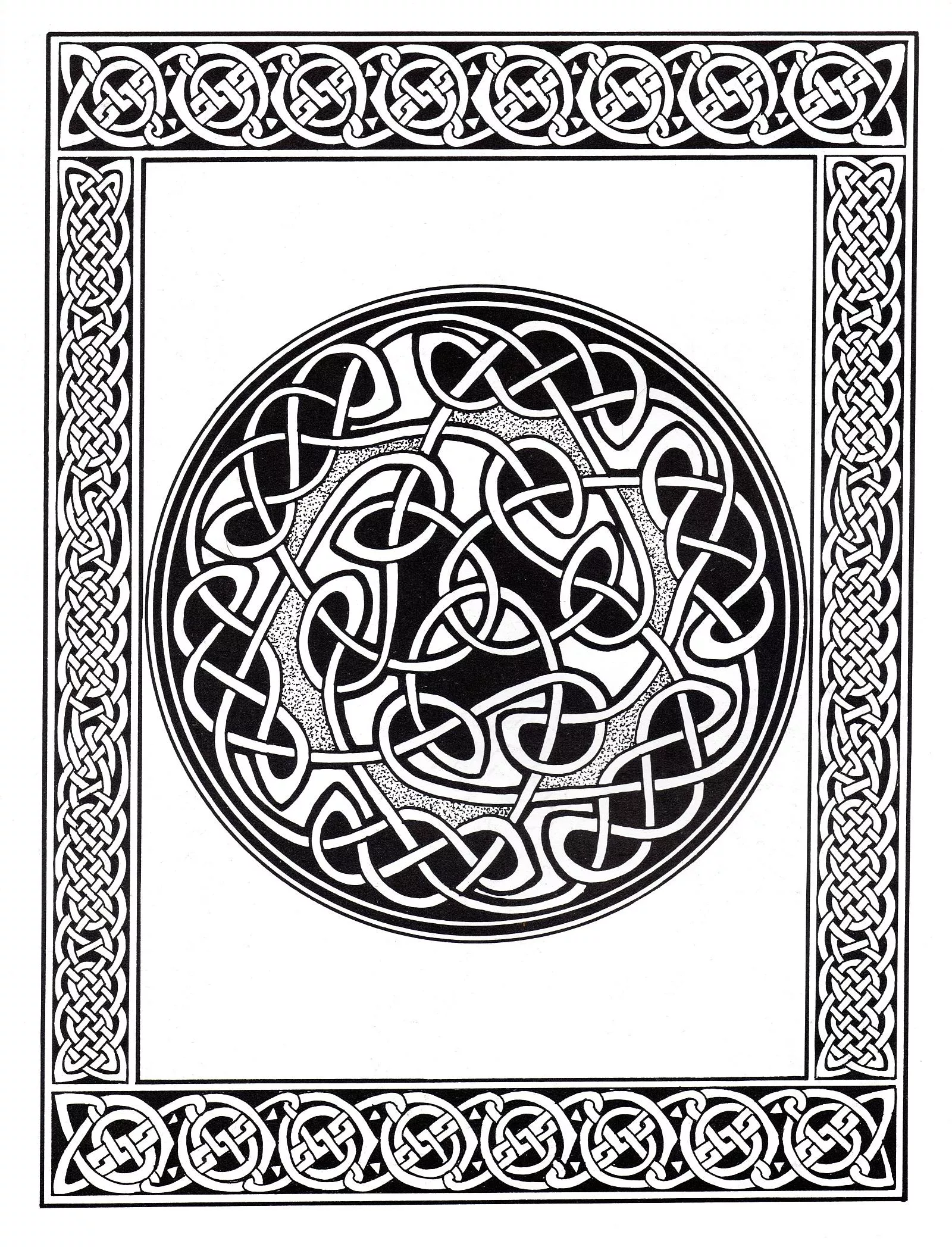 Celtic art - 28 (Printable Coloring Page for adults)