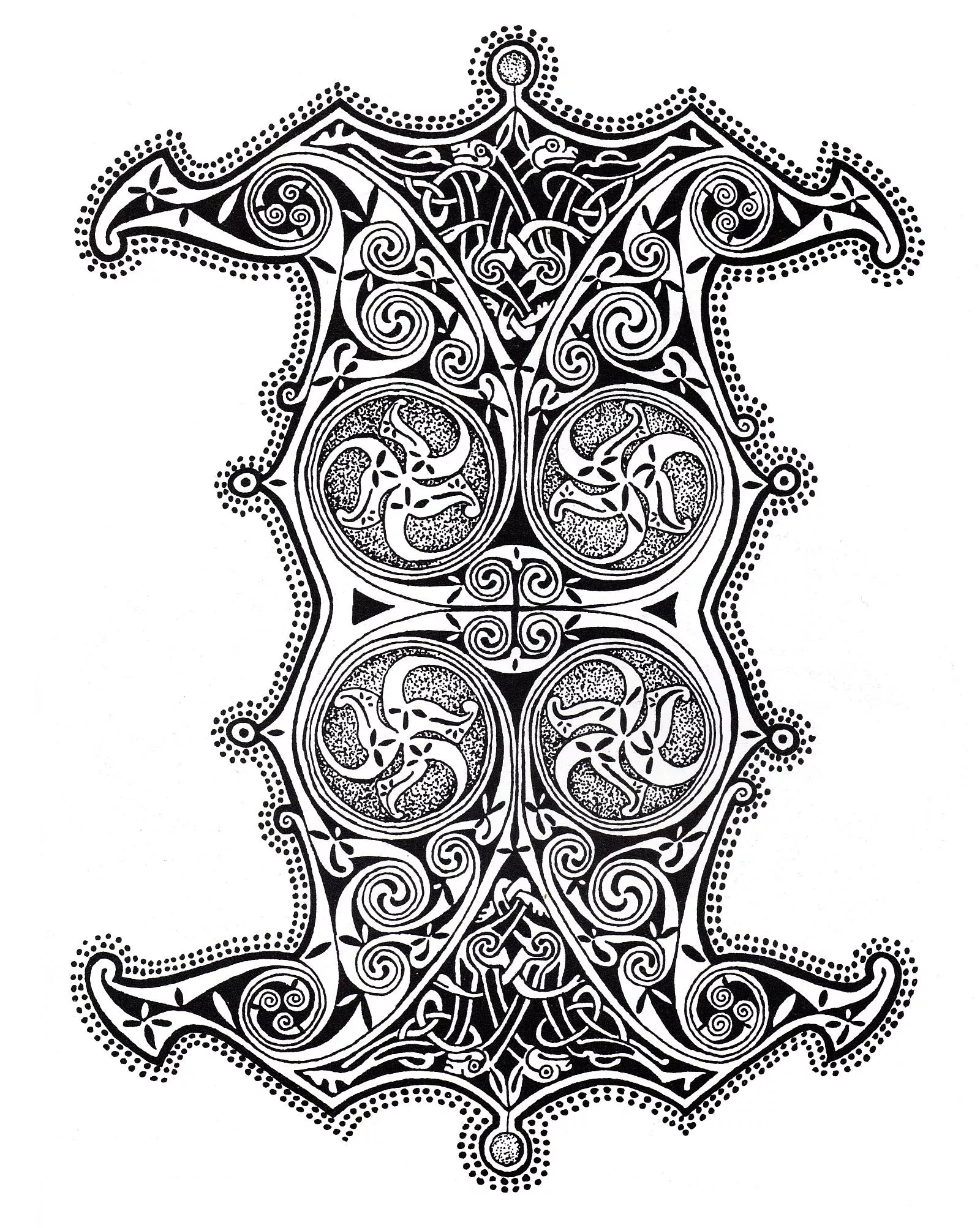 Celtic art - 30 (Printable Coloring Page for adults)