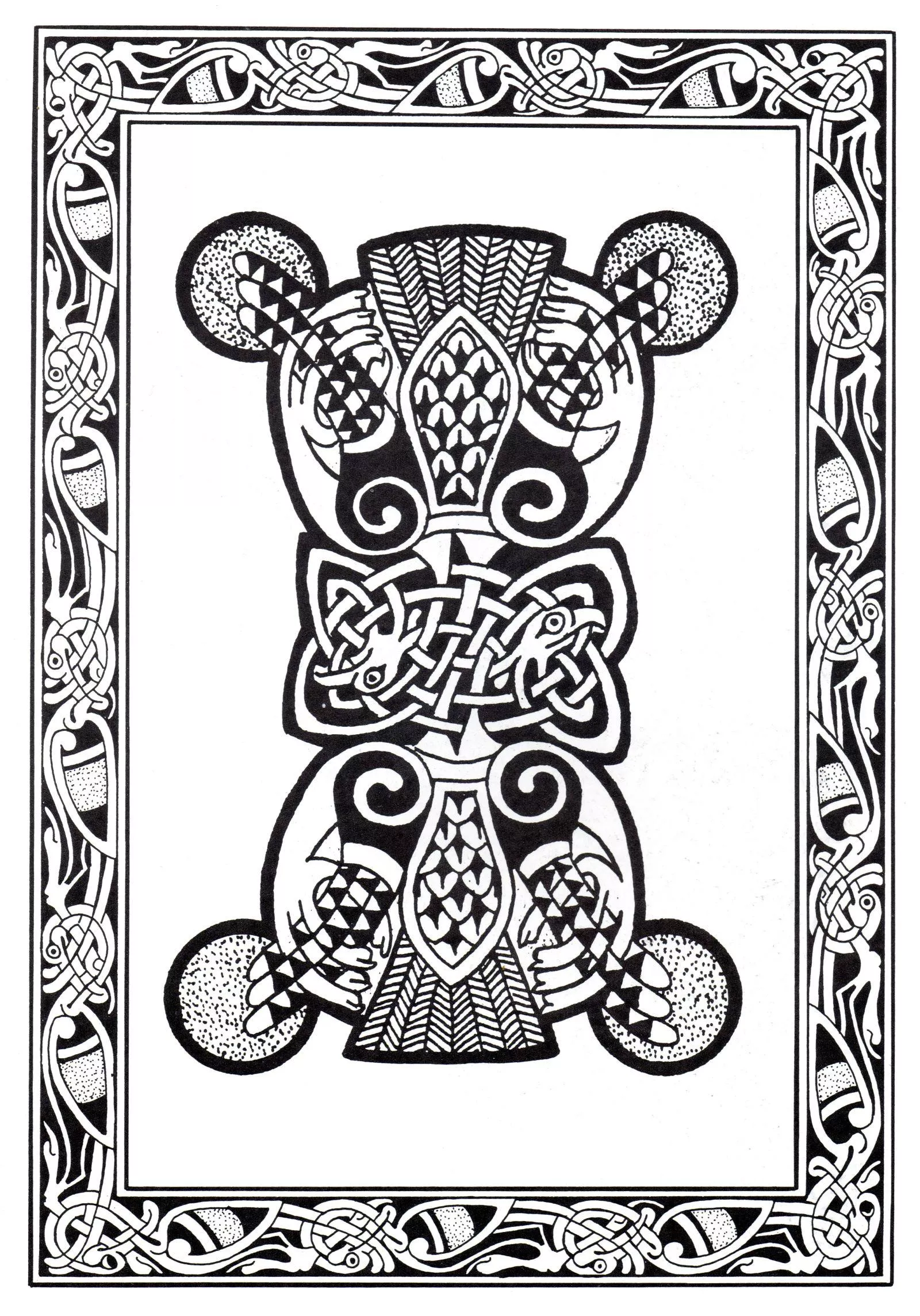 Celtic art - 37 (Printable Coloring Page for adults)