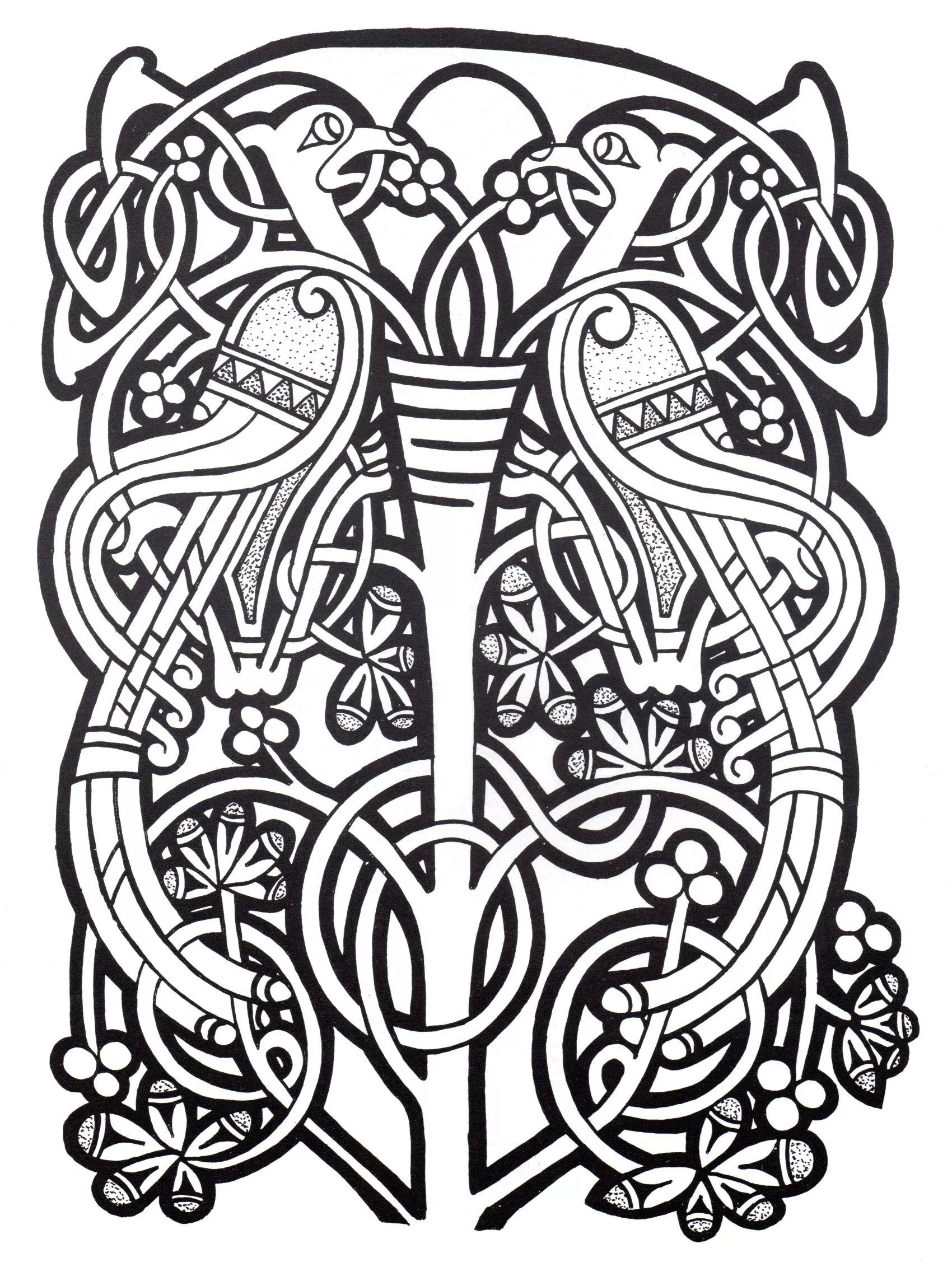 Celtic art - 38 (Printable Coloring Page for adults)