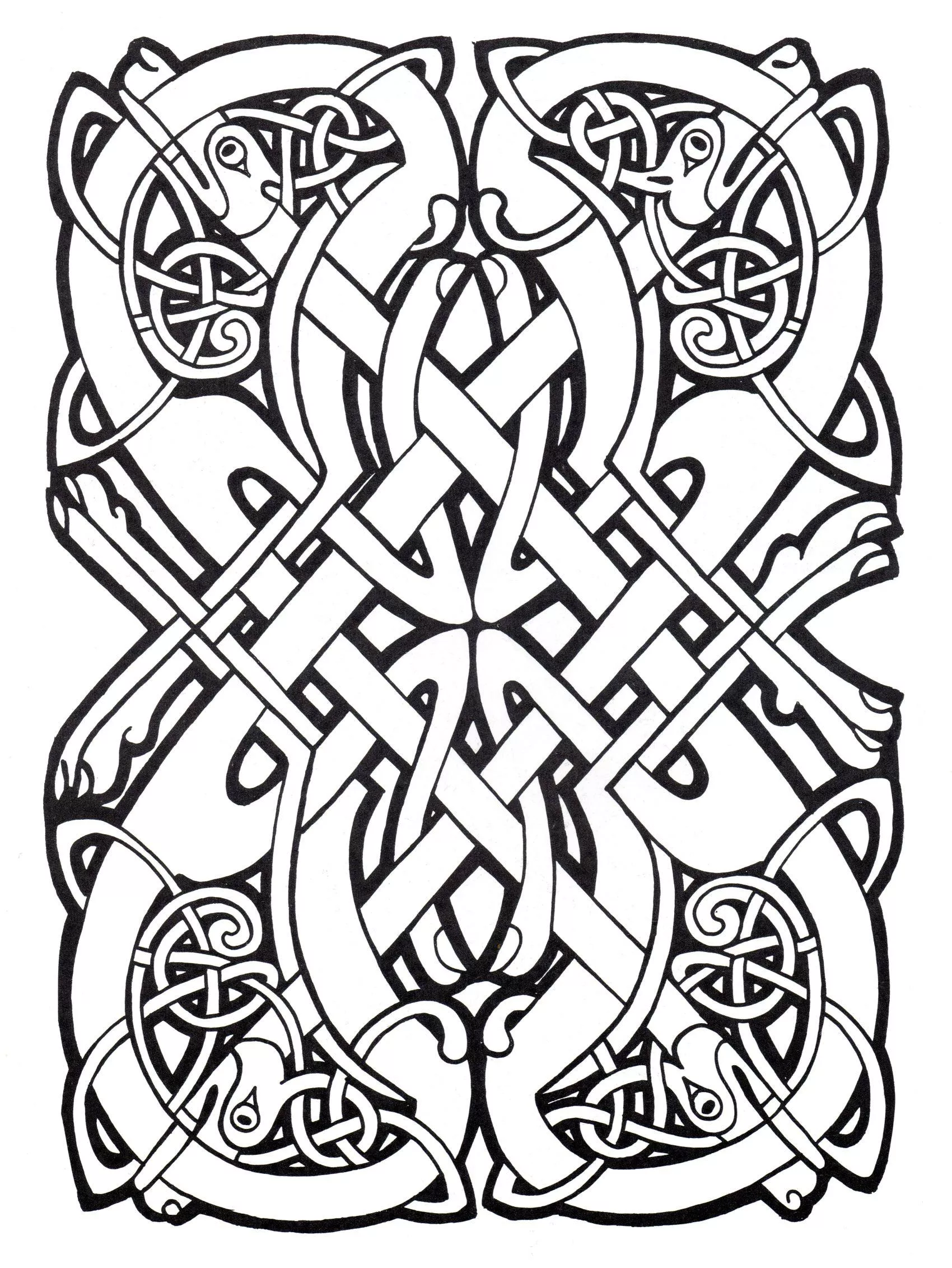 Celtic art - 39 (Printable Coloring Page for adults)