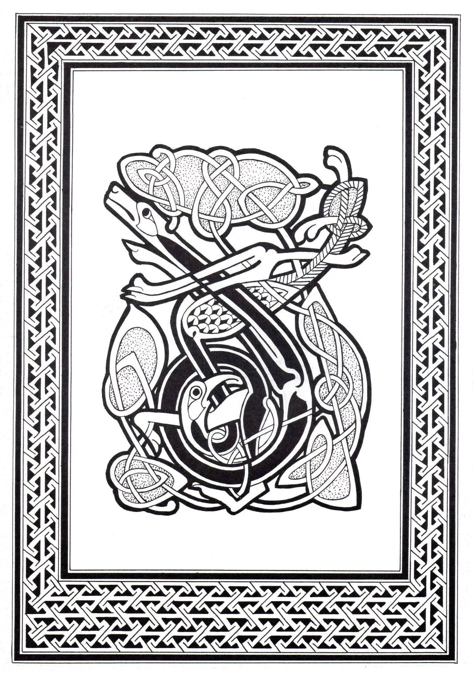 Celtic art - 41 (Printable Coloring Page for adults)