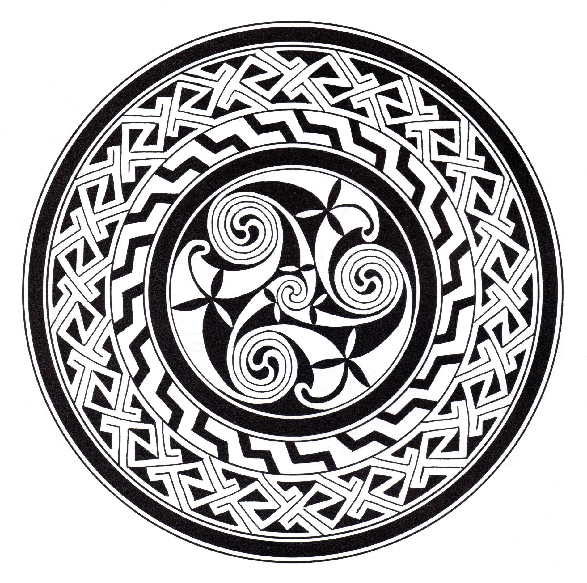 Complex abstract Celtic art design looking like a Mandala