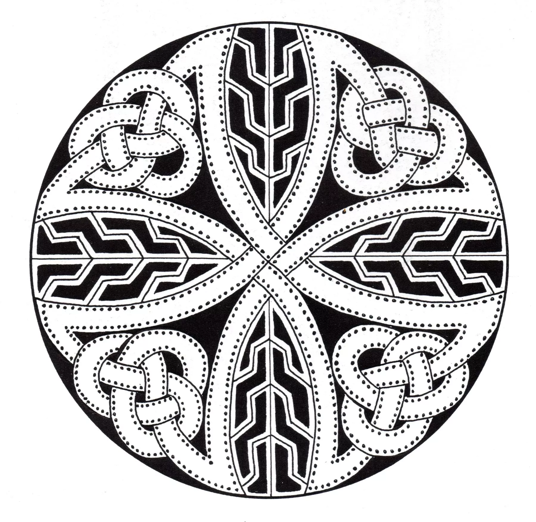 Celtic art - 43 (Printable Coloring Page for adults)
