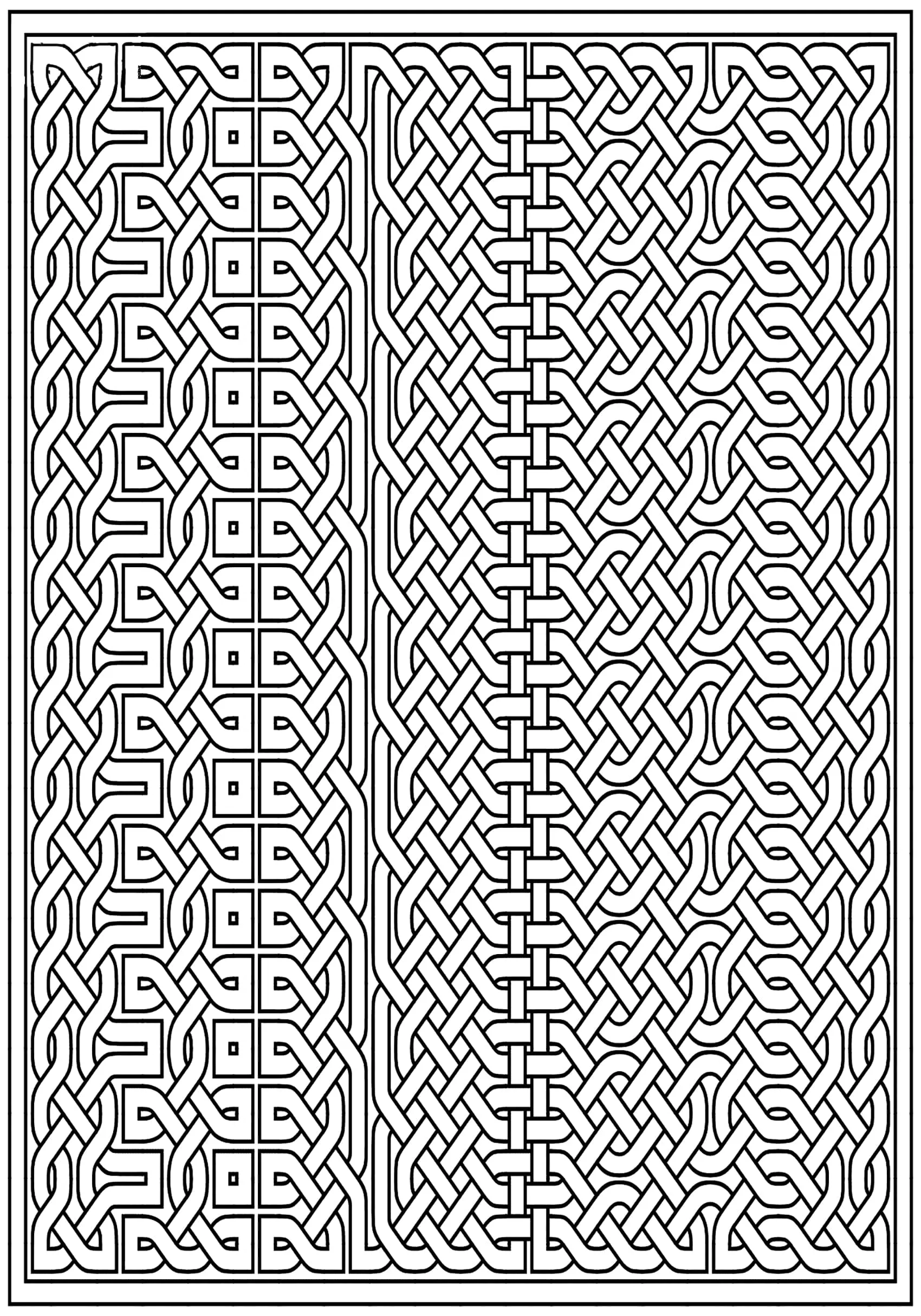 Infinite interlacing (Printable Celtic Art Coloring Page for adults)