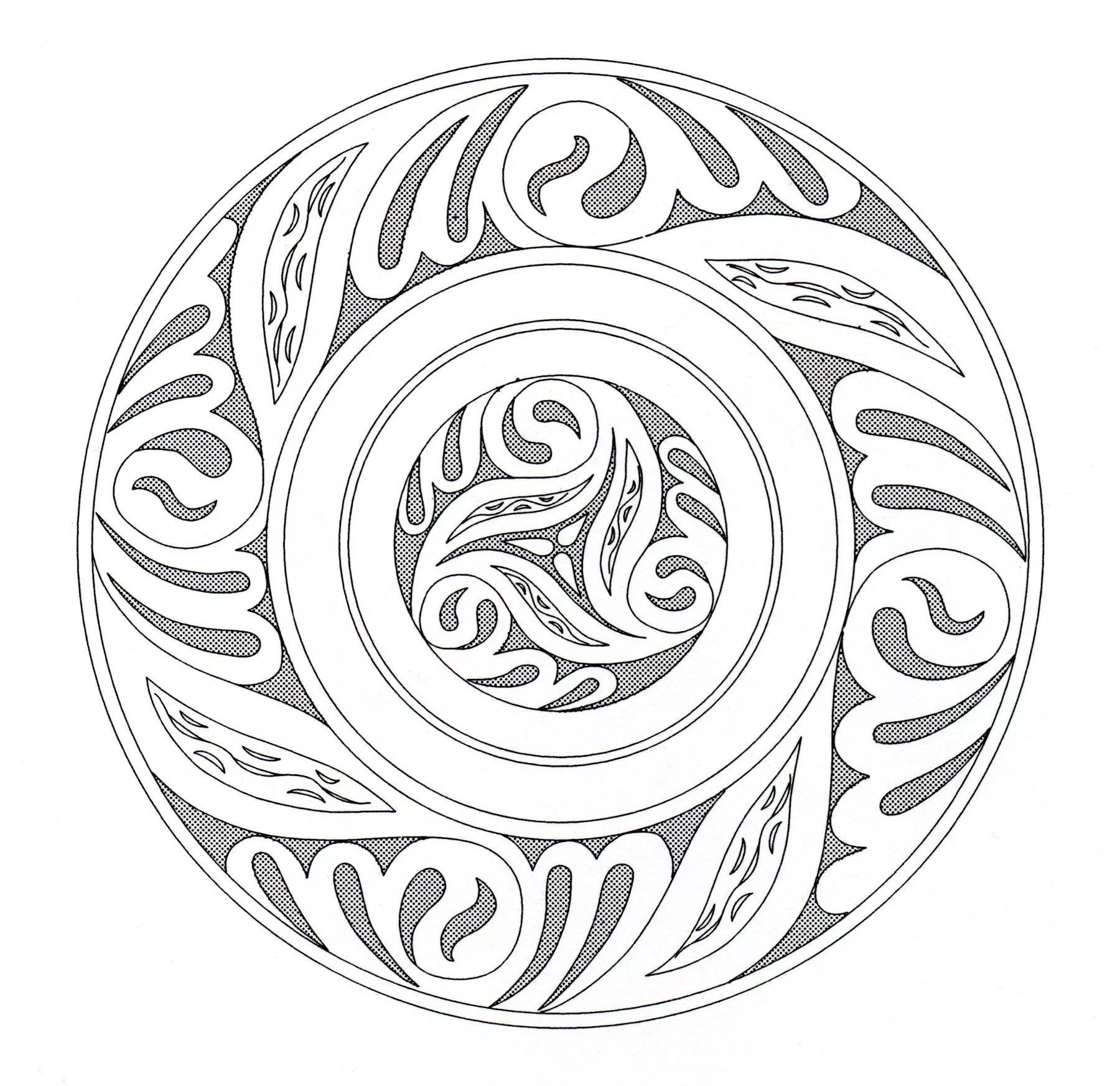 Celtic art - 5 (Printable Coloring Page for adults)