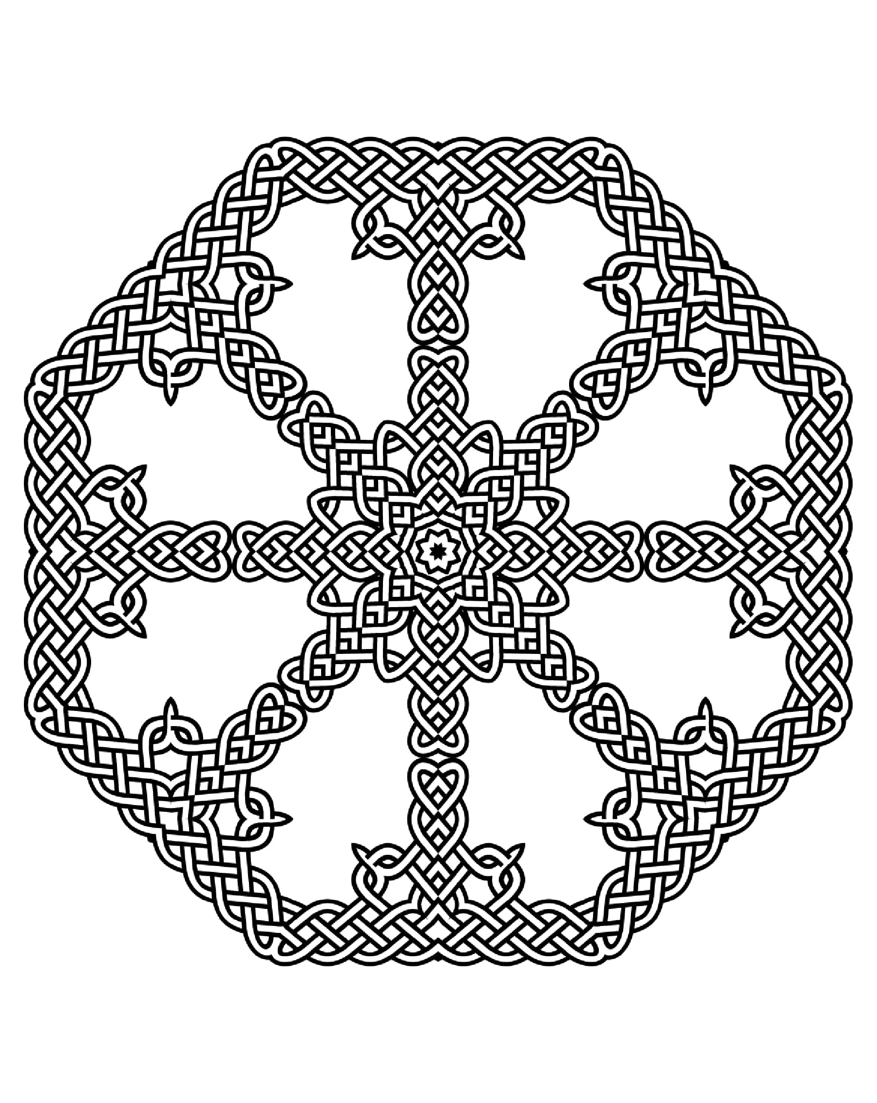 Celtic art - 50 (Printable Coloring Page for adults)