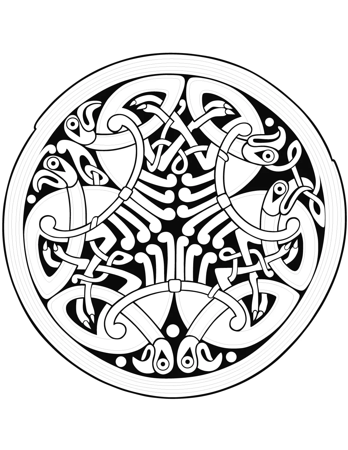 Celtic art - 56 (Printable Coloring Page for adults)