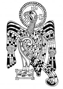 Coloring book of kells eagle