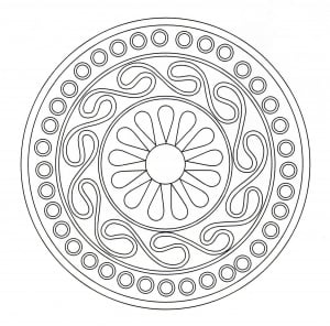 Celtic art drawing looking like a Mandala (Coloring Page)