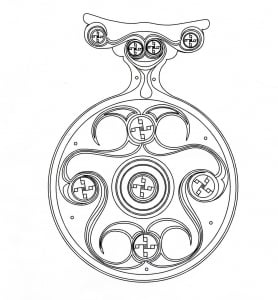 Celtic art drawing looking like a Mandala (Coloring Page)