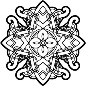 Symmetrical design inspired by Celtic art