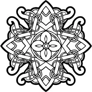 Symmetrical design inspired by Celtic art
