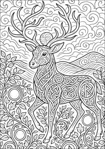 Majestic celtic stag