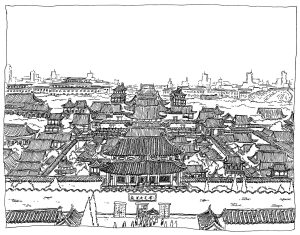 Coloring adult forbidden city by pirlouit72