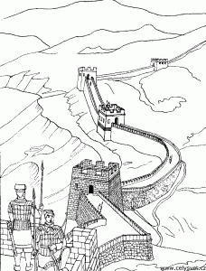 Coloring adult great wall of china