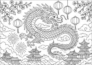 Majestic chinese new year dragon
