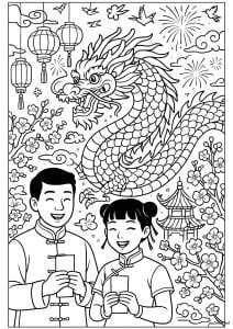 Majestic chinese new year dragon