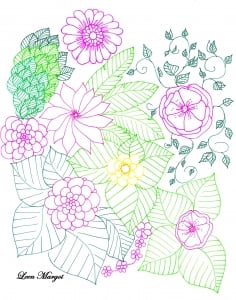 Coloring page adults colorzen leen margot1