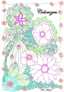 Coloring page adults colorzen leen margot2