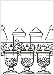 Printable Cupcake and cake Coloring Page for adults : Free-book-cupcake-4
