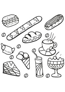 Printable Cupcake and cake Coloring Page for adults : Free-book-cupcake-5