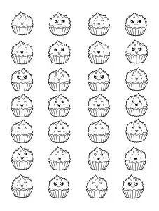 Cute cupcake pattern