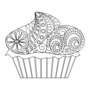 Flowery cupcake