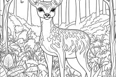 Printable Deers coloring sheets for adults