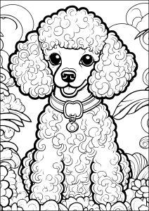 Young poodle with cute curls