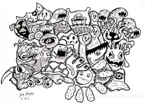 Doodle monsters by bon arts
