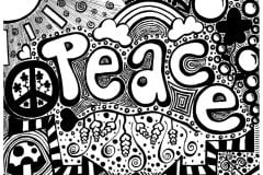 Printable Doodle art / Doodling coloring sheets for adults