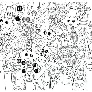Totoro / Hayao Miyazaki (Doodle Art / Doodling Coloring Page)