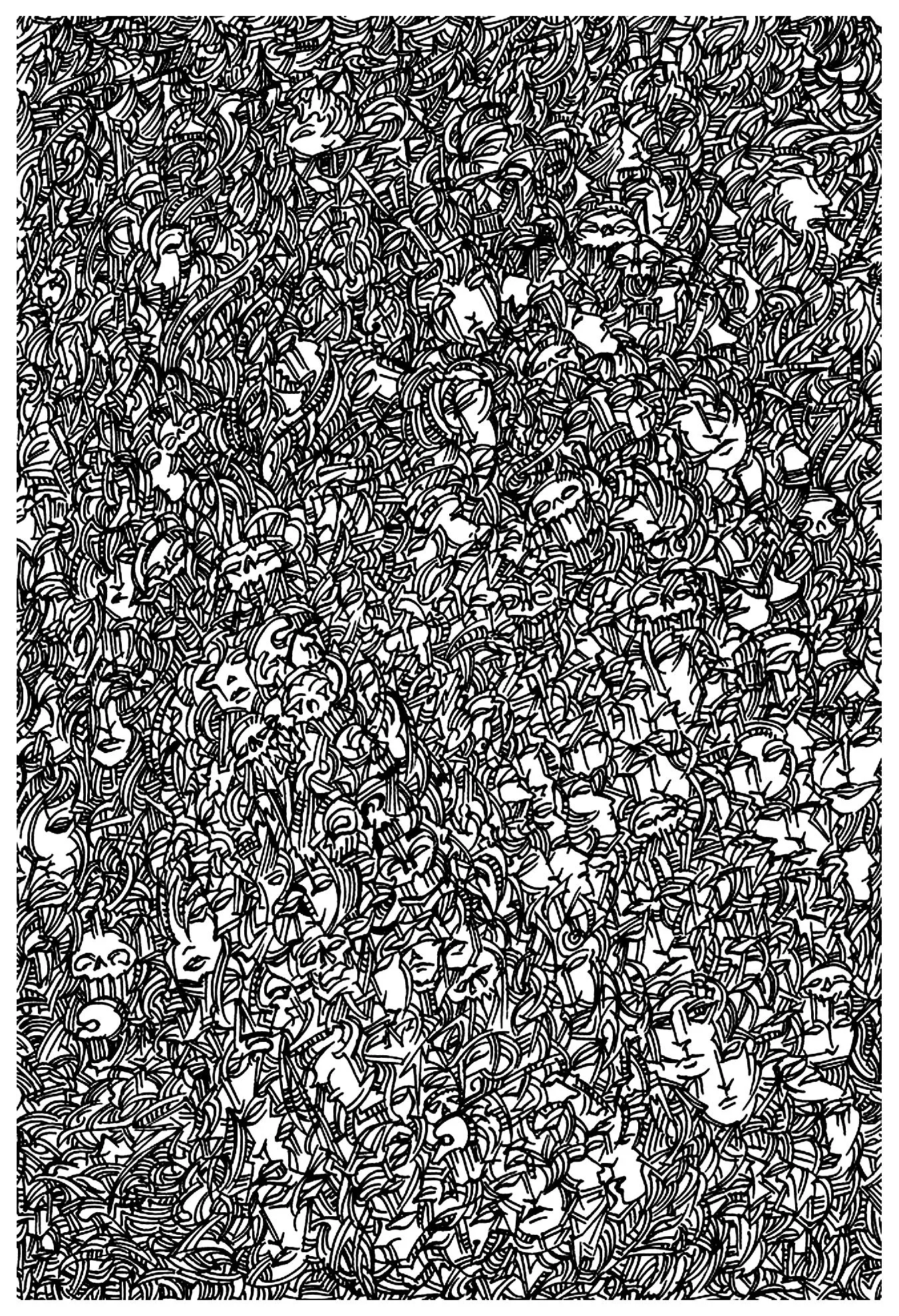 Doodle art doodling - 19 (Printable Doodle Art / Doodling Coloring Page for adults)