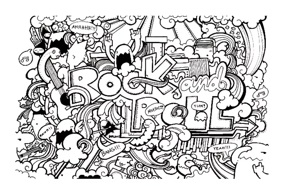 Doodle art doodling - 8 (Printable Doodle Art / Doodling Coloring Page for adults)