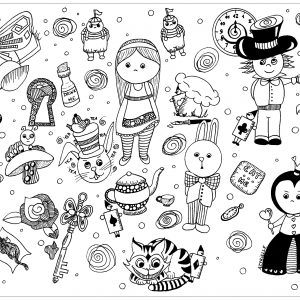 A Wonderful Coloring Page Inspired By The Incredible World Of Alice