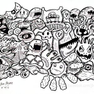 Coloring Doodle Monsters By Bon Arts