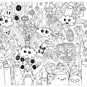 Coloring doodle totoro for chloe