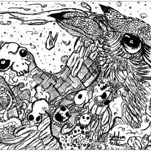 This Original Doodle Represent An Owl Coloring Page Adults Valentin 1