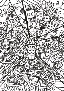 Doodle robots (Doodle Art / Doodling Coloring Page)