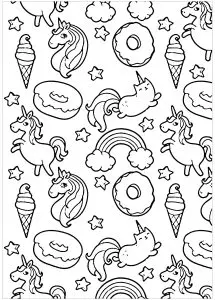 Printable Pusheen complex coloring sheets for adults