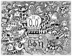 Strange doodle by bon arts