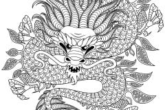 Printable Dragons coloring sheets for adults