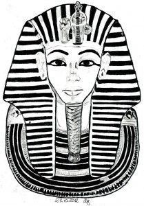 Coloring egypt mask toutankhamon