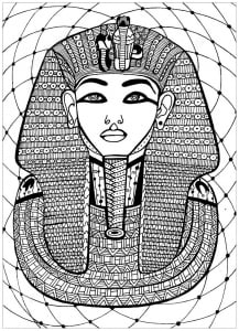 Head Crowns from Ancient Egypt (Egypt & Hieroglyph Coloring Page)