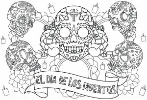 El dia de los muertos five skulls